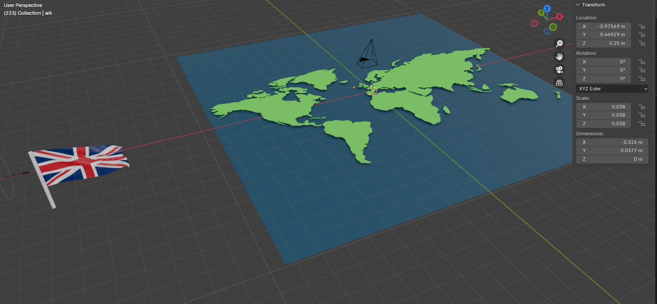 Blender 2D mapa